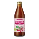 Organic fermented cherry and mint flavored tea drink VOELKEL KOMBUCHA, 330 ml