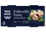 Кусочки желтоперого тунца в собственном соку WELL DONE, 240 g