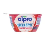 Alpro fermented soy product, strawberry - raspberry, Greek style, with calcium and vitamins, 150 g