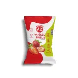Cottage cheese curd without lactose from A2 milk with strawberries, 7.2% fat, 100 g