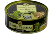 Didieji šprotai BRIVAIS VILNIS aliejuje, 240 g