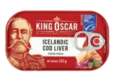 Cod liver in its own juice KING OSCAR, 121 g