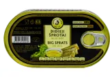 Didieji šprotai aliejuje, 190 g