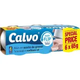 Chunky tuna in sunflower oil CALVO EASY FLIP, 6x65 g