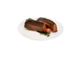Hot smoked African catfish (lat. Clarias gariepinus) pieces, 1 kg