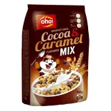 Sausi pusryčiai OHO CARAMEL&COCOA MIX, 500 g