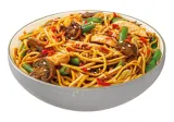Spicy oriental noodles with fried chicken, 1 kg