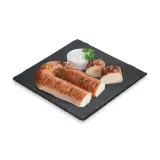 Fried potato sausages
