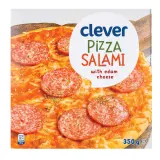 Pizza with tomato sauce, edam and salami CLEVER, Deep frozen, 350 g