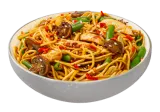 Spicy oriental noodles with fried chicken, 300 g