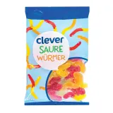 Sour gummy worms CLEVER, 300 g