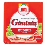 Boiled Giminių pork shaped ham GRIEŽ., 180 g First grade