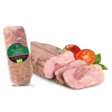 Hot smoked BAJORŲ pork ribs and tongue roll vacuum packed uncut