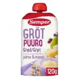 Ready-to-eat rice and oat porridge with pears, mango, grape and apple juice, (from 6 months) SEMPER, 120 g