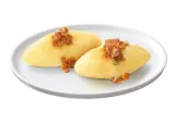 Boiled grated potato cepelin with meat filling and sauce, 1 pcs., 160 g