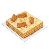 Cake with caramelized biscuit cream