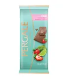Milk Chocolate with Strawberry Pieces and Lemon Matcha PERGALĖ, 85 g