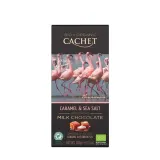 Органический молочный шоколад с карамелью и морской солью CACHET, 100 г