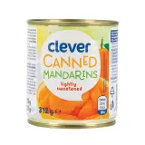 Canned mandarins in syrup CLEVER, 314 ml