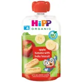 Organic apple and banana puree with cookies HIPP (from 4 months), 100 g