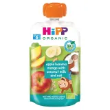 Organic apple, banana, mango puree with coconut cream and oats HiPP, 100 g
