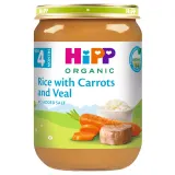 Organic carrot, rice and veal puree HiPP (from 4 months), 190 g