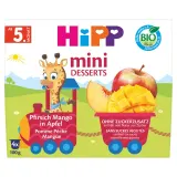 Экологическое пюре из яблок, персиков и манго с 5 месяцев HIPP 400 г