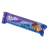 Milk chocolate with vanilla flavored milk filling and cocoa cookie pieces MILKA, 37 g