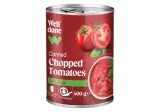 Diced peeled tomatoes with basil WELL DONE, 400 g