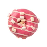 Donut with pink icing and marshmallows, 58 g