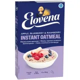 Oatmeal with apples, blueberries and raspberries