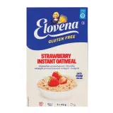 Quick-cooking oatmeal with strawberries, gluten-free