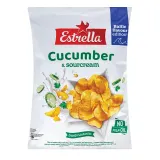 Smooth cut cucumber and sour cream flavored potato chips ESTRELLA, 170 g
