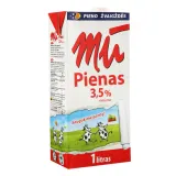 Молоко MŪ, UHT, 3,5% жирности, 1 л