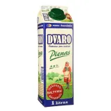 DVARO молоко, 2,5 % жира, 1 л