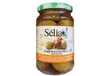 Green olives SELIA stuffed with almonds, 370 g
