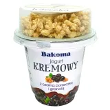 Yogurt with black currant, granola BAKOMA, 230g