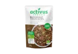 organic buckwheat dish with mushrooms and carrots