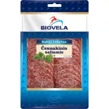 Cold smoked GARLIC salami slices, II r., 110g