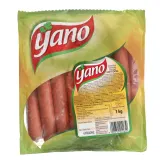 Boiled smoked chicken sausages for hot dogs YANO, 1 kg