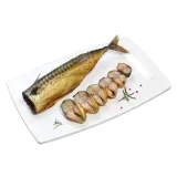 Cold smoked atlantic mackerel without head, 1 kg