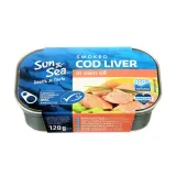 Smoked cod liver in oil SUN&SEA, MSC 120g