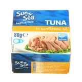 Tuna in sunflower oil SUN & SEA, 80 g