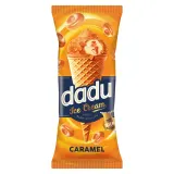 Caramel eating ice cream with waffle pieces DADU, 150ml/90g