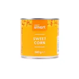 Консервированная кукуруза RIMI SMART, 340 г / 285 г