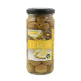 Green olives RIMI with lemon, 230 g / 142 g