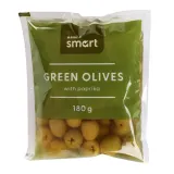 Green olives with peppers RIMI SMART, 180 g / 80 g