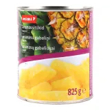 Canned pineapple chunks in syrup RIMI, 825 g / 490 g
