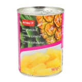 Canned pineapple chunks in syrup RIMI, 567 g / 340 g