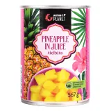 Pineapple chunks in juice RIMI PLANET, 567 g / 340 g
